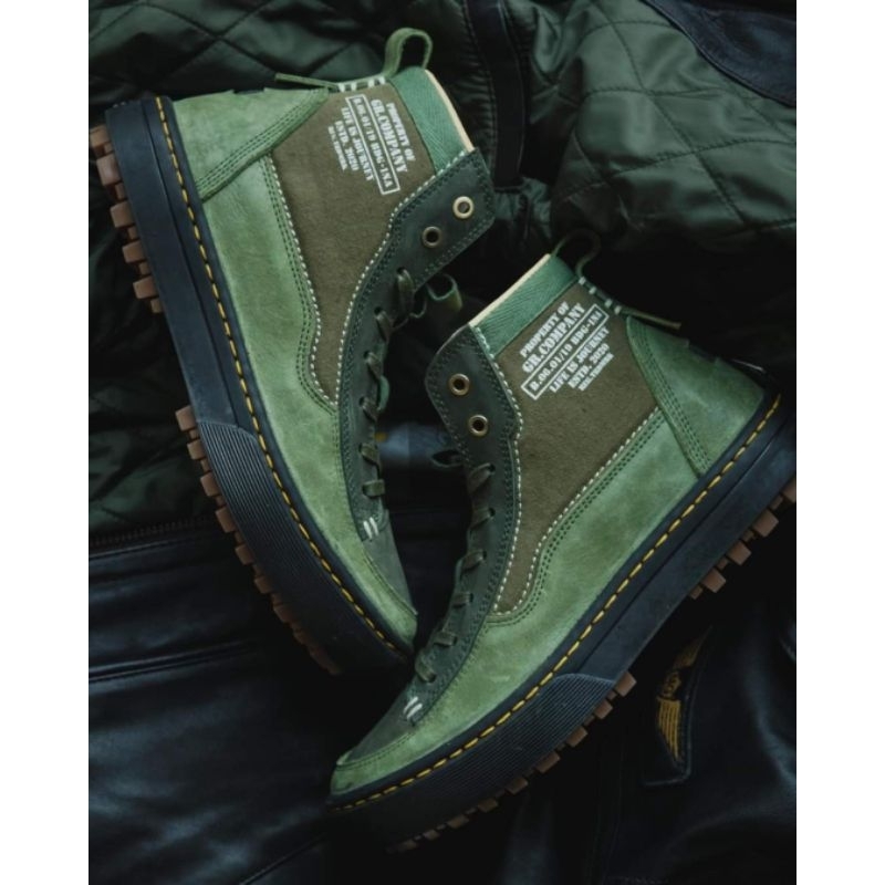 GR.Company - Prospero Olive Green | Sepatu Sneakers Kulit Pria
