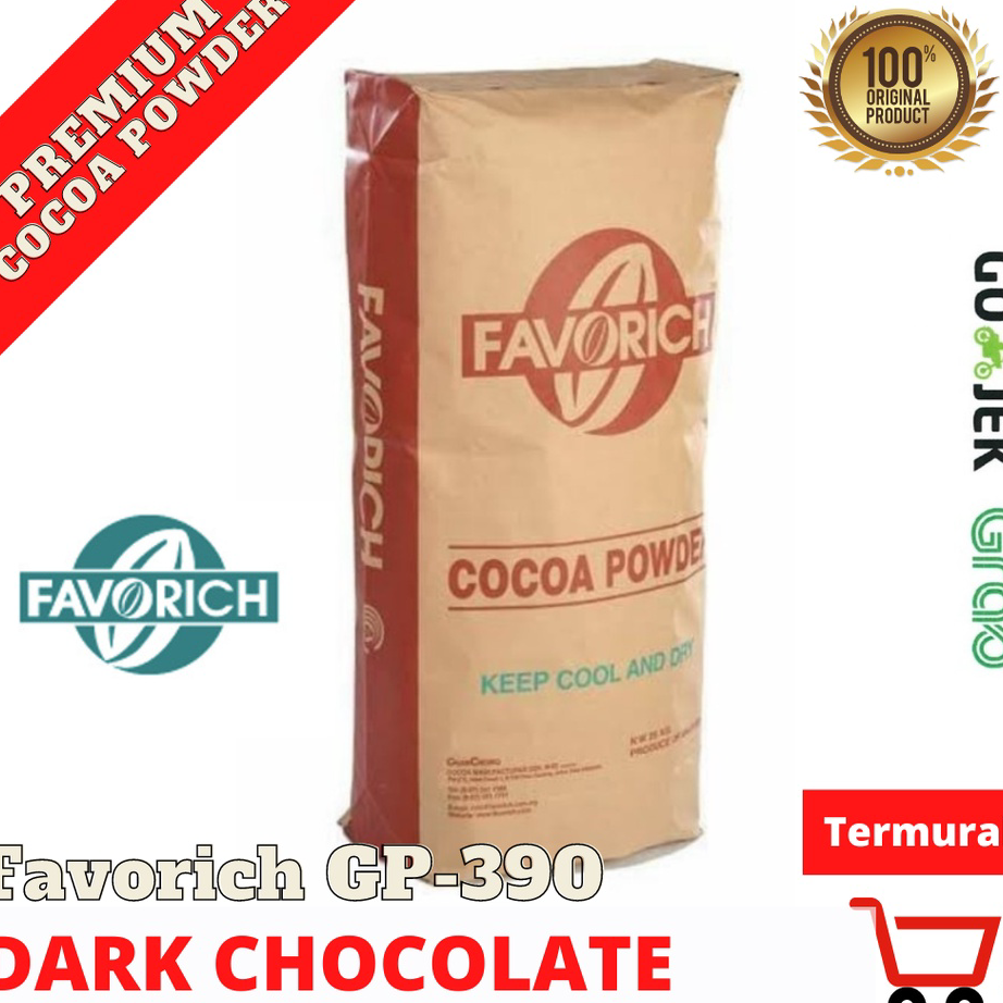 Bayar Di Tempat Favorich GP390 Cocoa Powder - Coklat Bubuk Favorich Dark Chocolate