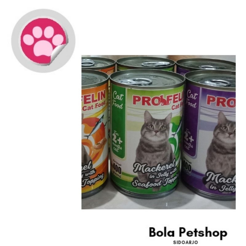 Makanan kucing Profelin Cat Food Mackerel kaleng 400gr