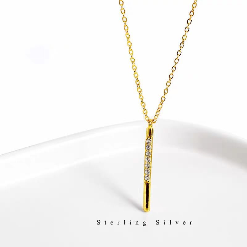 KALUNG TITANIUM WANITA ASLI/ RANTAI LIONTIN JARUM PERMATA