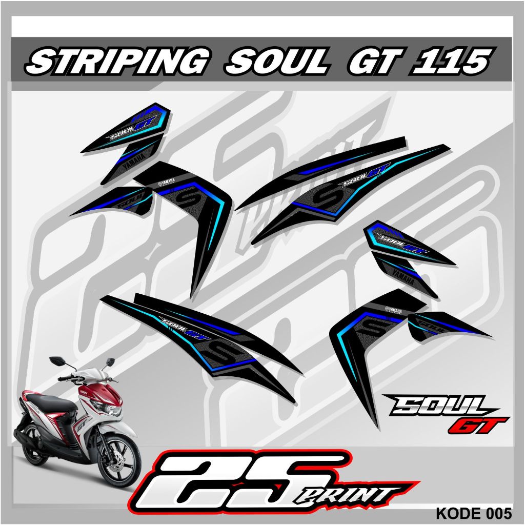 Sticker Striping Mio Soul GT 115 Stiker Motor Yamaha 005 terlaris dan keren