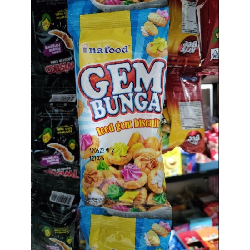 

Gem Bunga/Ice Gum Biscuits 10's @20 gr (Inafood)