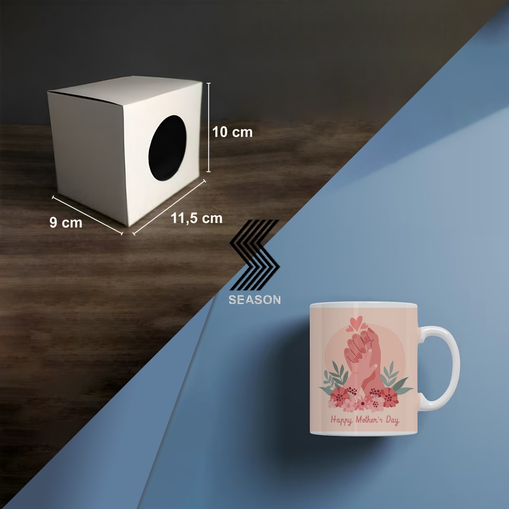 GELAS MUG CUSTOM PRINT + BOX DUS KARTON