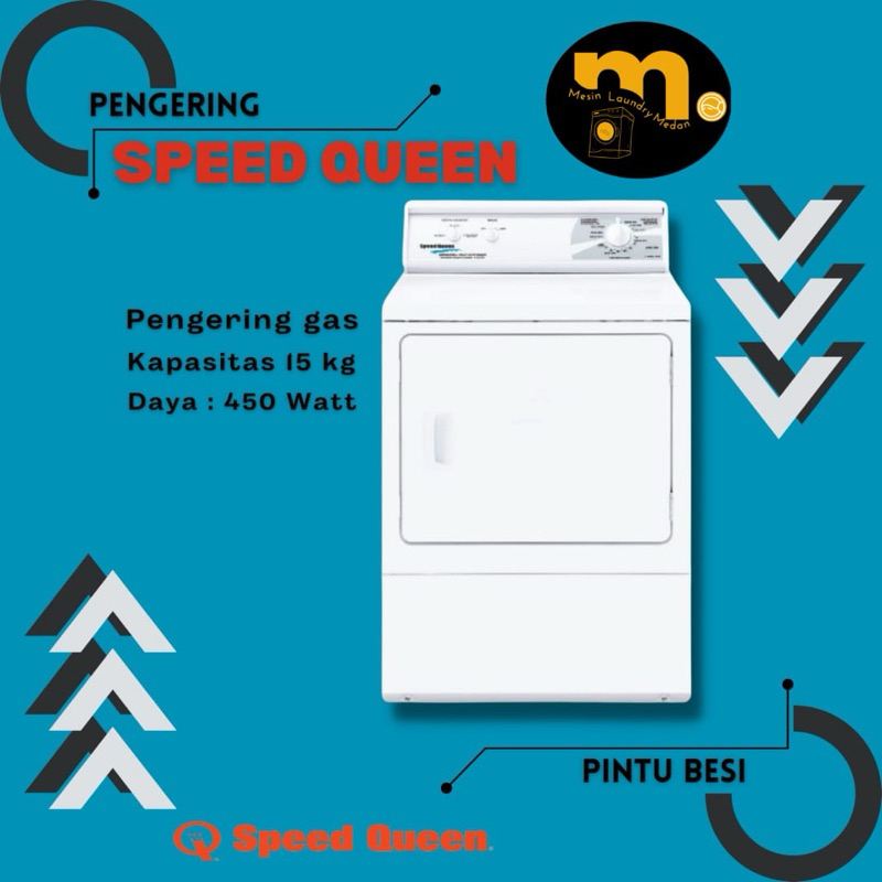 Mesin pengering Speed Queen dryer laundry kapasitas drum 15 kg ( Berat Asli)