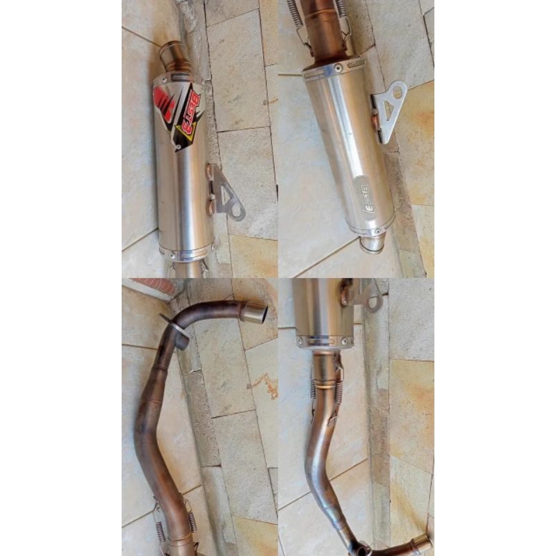 kenalpot dan stoplam vespa sprint