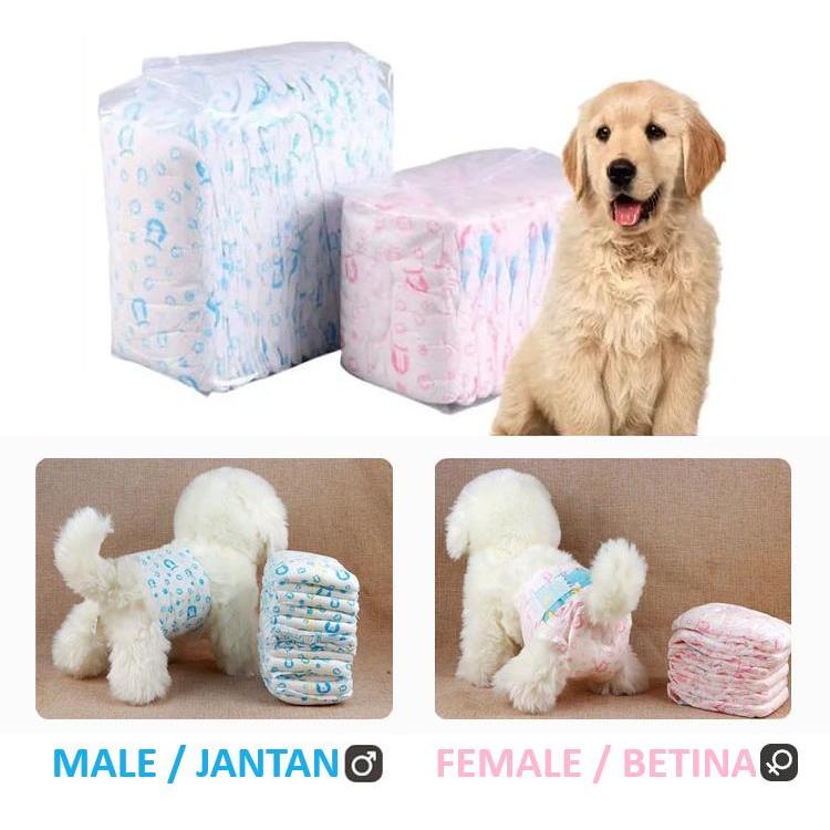 Diaper Diapers Popok Male Jantan Female Betina Anjing Dog Puppy Kucing Cat Kitten