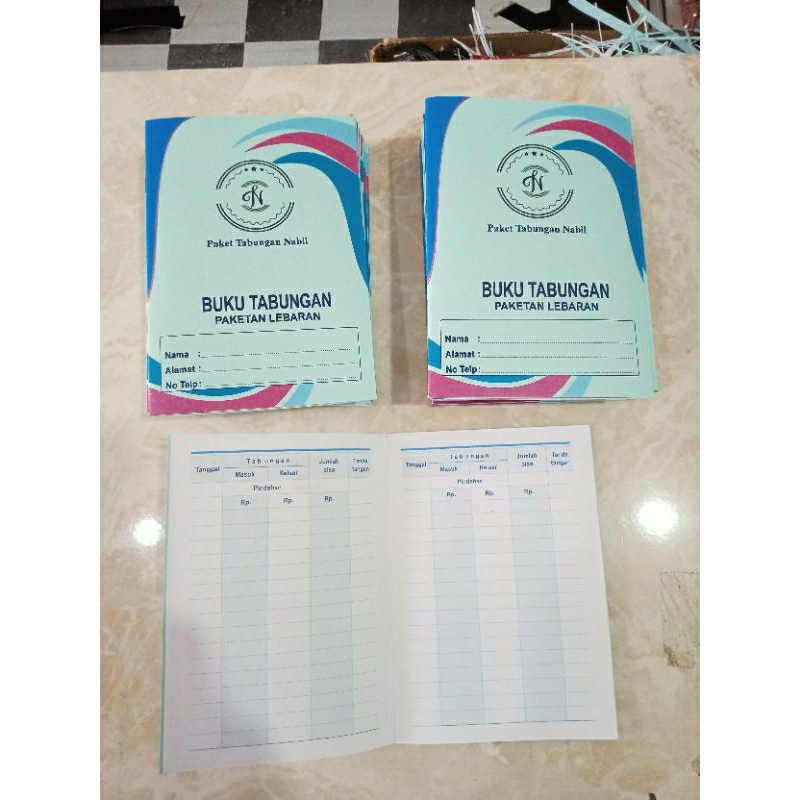 

Cetak buku mini buku tabungan kecil custom cover isi standar buku tabungan minim 10 buku