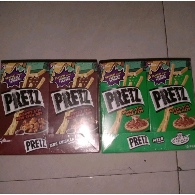 

Pretz Biscuit Ayam BBQ Satu Packs, Pretz Biscuit Pizza Satu Packs, Pocky Biscuit Cokelat Satu Packs, Pejoy Cookies & Cream Satu Packs, Pejoy Cokelat Satu Packs