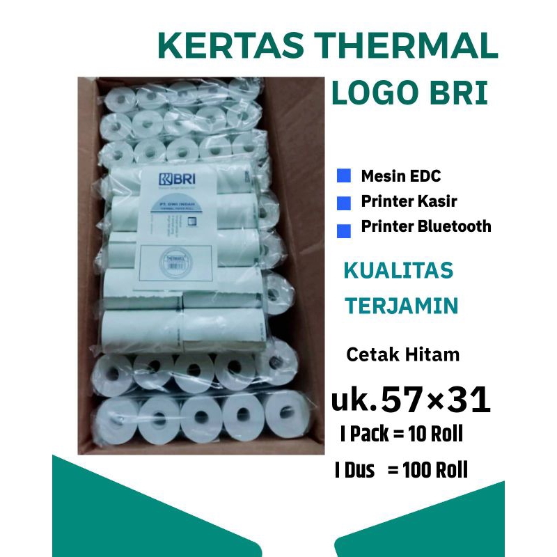 

Kertas Thermal 10 Roll//Thermal EDC//1 Pack Kertas Thermal