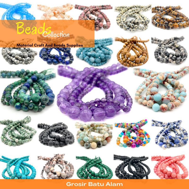 Grosir Manik Batu Alam Bulat 6mm