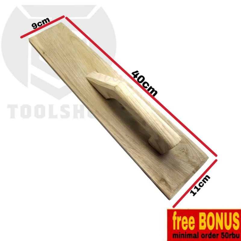 Roskam Kayu Jati Purnis Roskam Plester 11x40cm