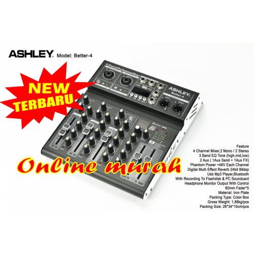 Mixer Ashley Better 4 Original 4Channel USB better4