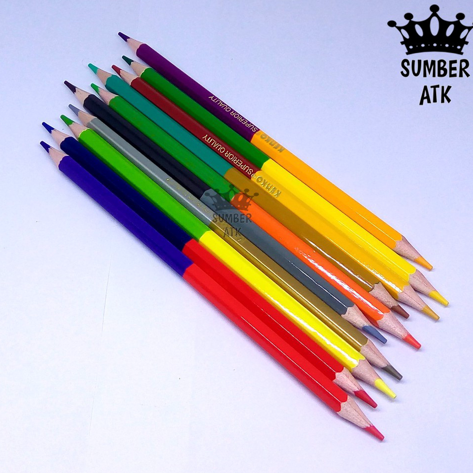 

Ready Stock Pensil Warna KENKO 24 warna Bi-color CP-24FBC ( 48 warna dengan 2 sisi ) Color Pensil