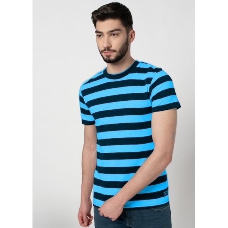baju kaos pria / kaos salur pria / kaos salur pria Lengan pendek