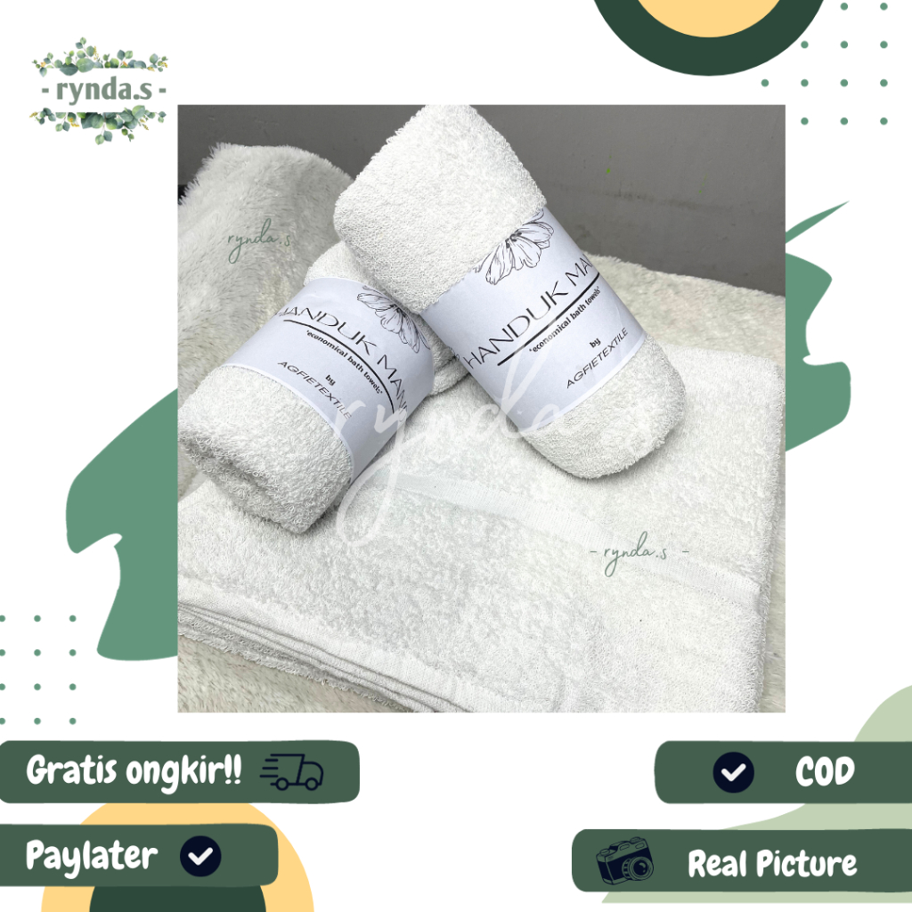 HANDUK HOTEL PUTIH HANDUK MANDI DEWASA HANDUK PUTIH POLOS