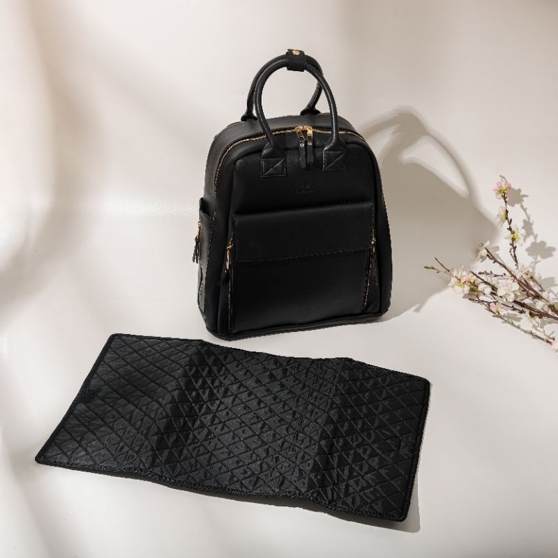 BLACK BUDDY BAG - DIAPER BAG - BACKPACK