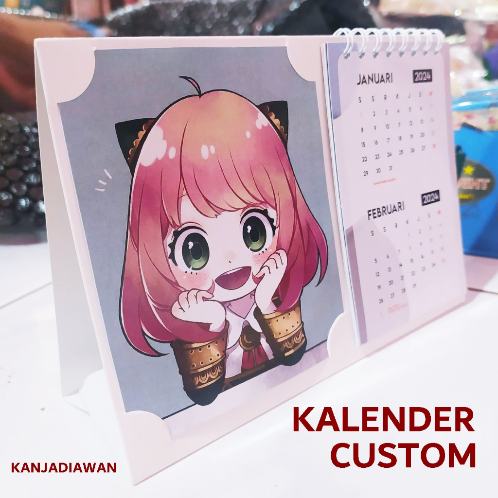 

KALENDER MEJA ANIME Anya Forger Sprunki Labubu CUSTOM Kalender Duduk 2025 CALENDAR SANRIO NCT KPOP DESK CALENDAR Lotso