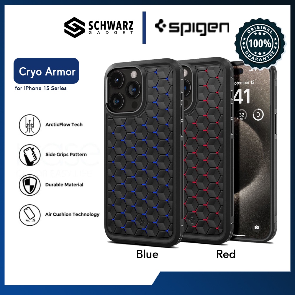 SPigen Cryo Armor Case iPhone 15 Pro Max Plus Gaming Cooling Casing Original