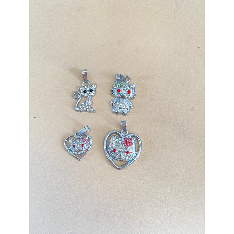 liontin/bandulan kalung/Rodhium/titanium/semi perak