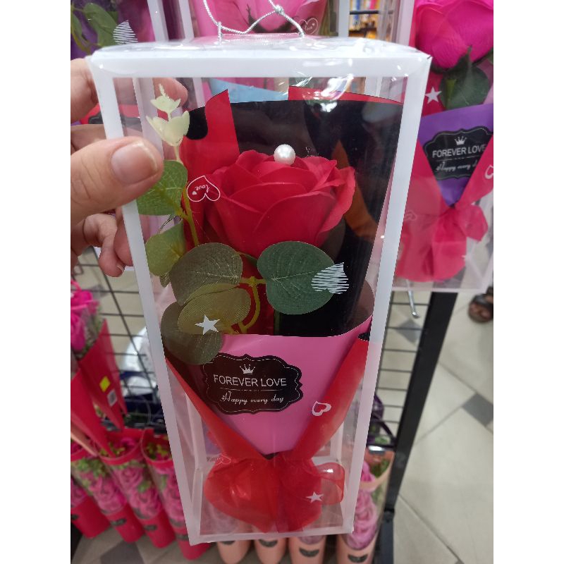 bunga palsu kotak mika