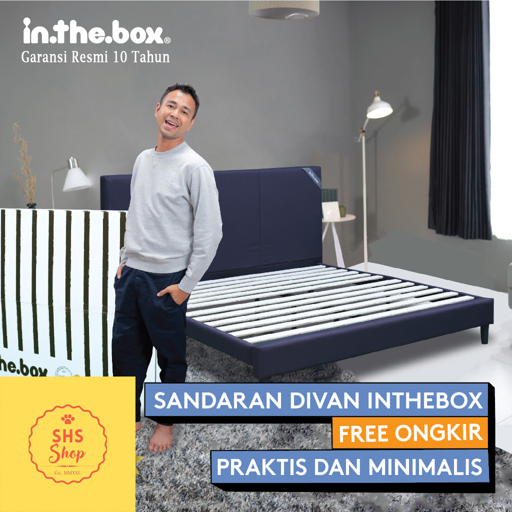 Tempat Tidur Dipan Sandaran Besi - INTHEBOX In The Box Divan | Ukuran 90x200, 100x200, 120x200, 140x