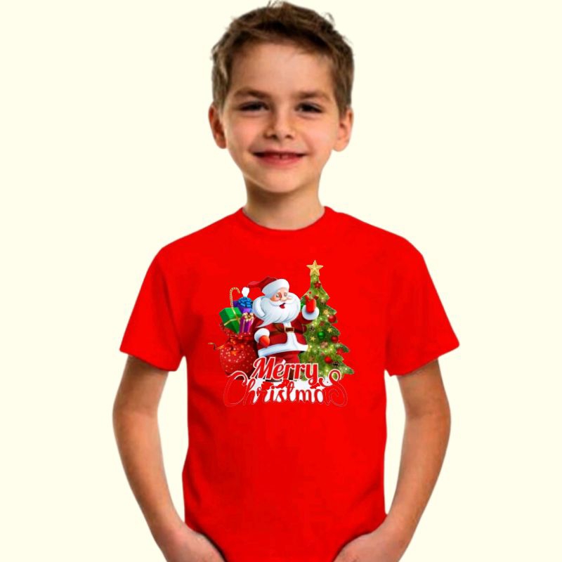 kaos Natal MERRY CHRISTMAS kostum baju natalan rohani kristen