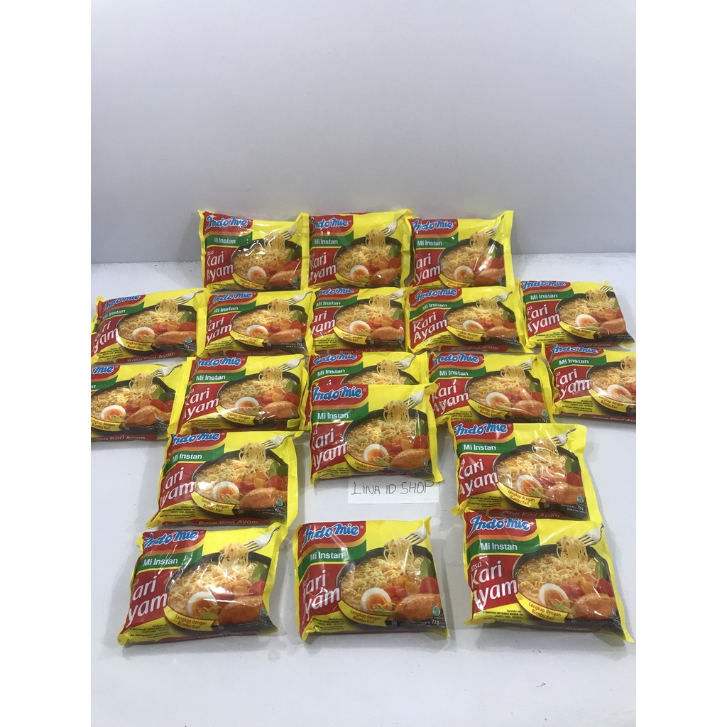 

20 Bungkus - Indomie Mi Instan Rasa Kari Ayam Lengkap Dengan Bumbu Kari Kemasan 72gr