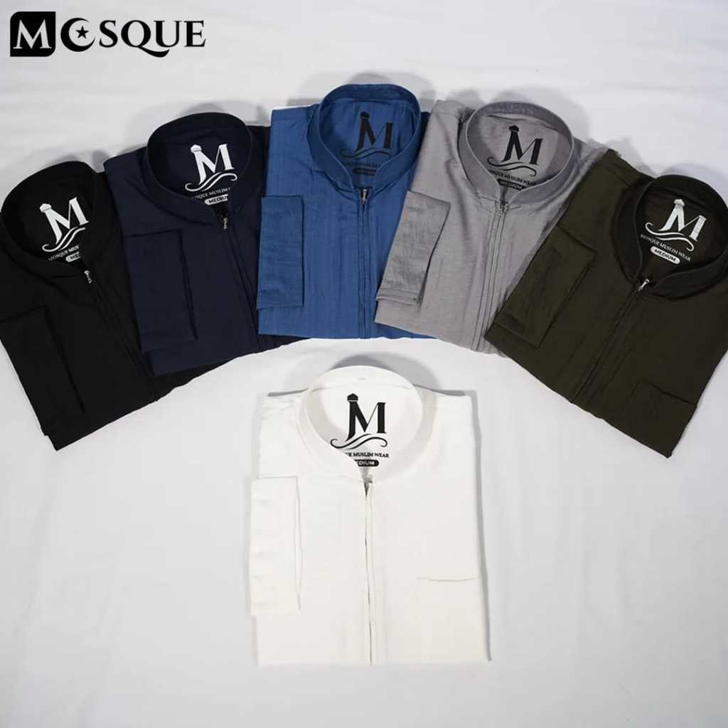 MH Fashion JAZULI KURTA LINEN POLO Koko Pria Lengan Panjang Warna : 6 Series (Black, Abu, Navy, Puti