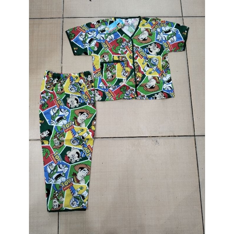 Baju Tidur Anak Viron 1-16 Piyama Anak Katun Dingin Premium Adem