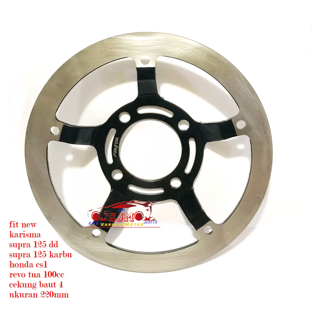 Piringan depan CS1 KARISMA FIT NEW SUPRA 125 KARBU SUPRA 125 dd disc cakram depan honda bebek karism
