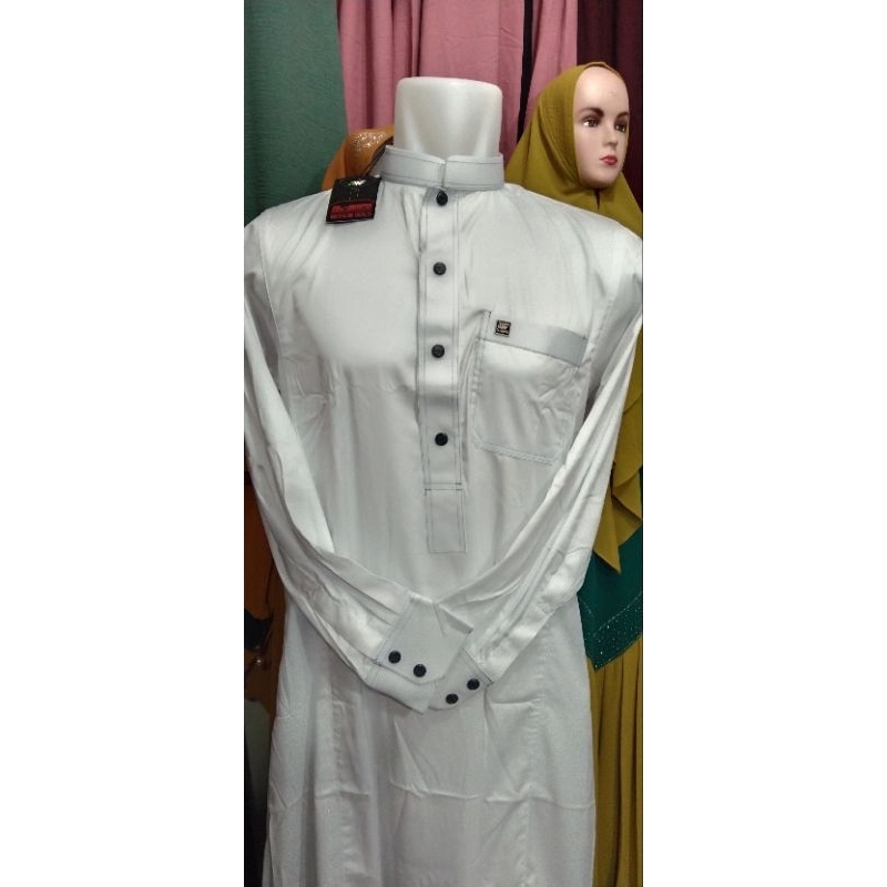 gamis putih pria.merk Al wafa