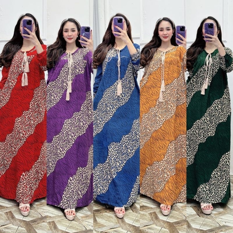 gamis leopard #gamis macan #gamis busui #gamis tali