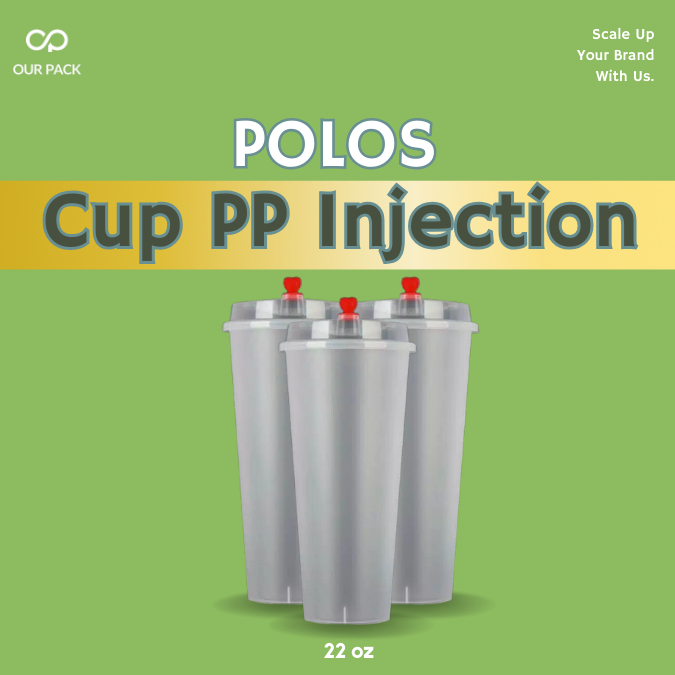 Cup Gelas PP Injection Bening 22oz .