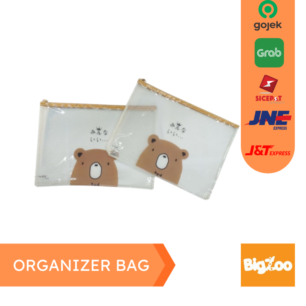 

Bigzoo Little Shell Tempat Penyimpanan File Dokumen Organizer Bag Motif Beruang A4-79