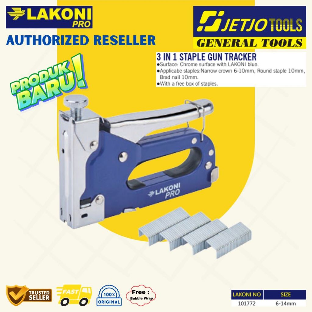 

JETJO TOOLS Lakoni Pro Staples 6-14mm 3in1 Staples Tracker 101772