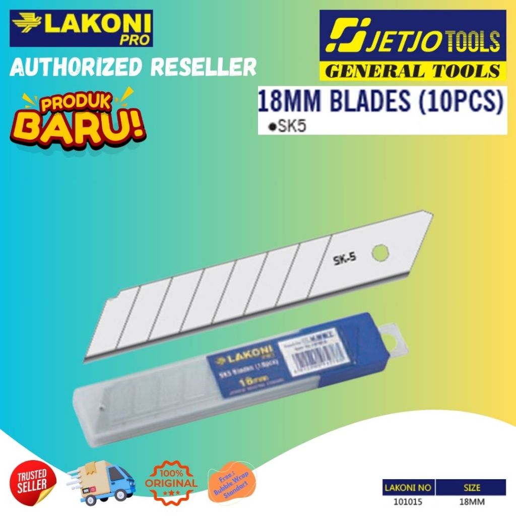 

Lakoni Pro Refill Mata Pisau Cutter 18mm Blades 10 pcs