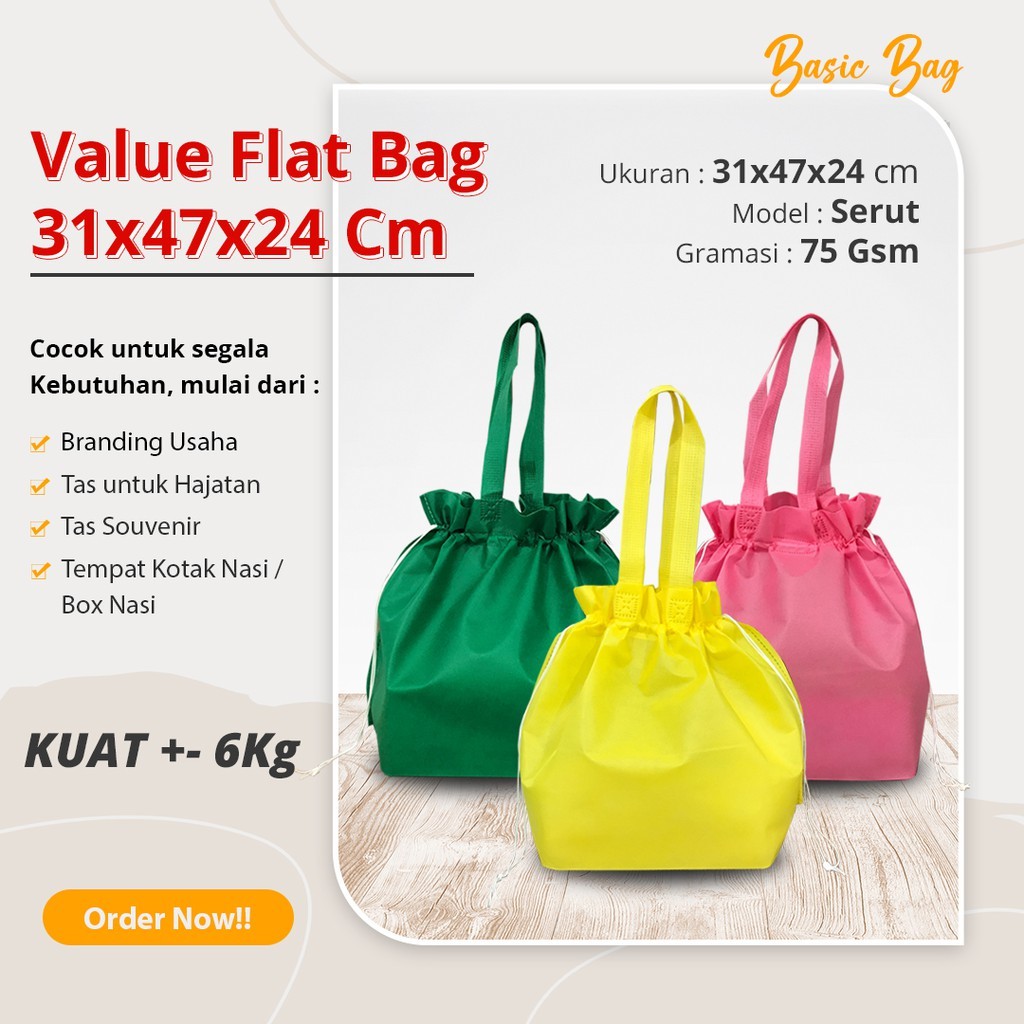 

Goodie Bag Hajatan | Tas Berkat Serut Tebal | Tas Kotak Nasi | Tas Hajatan 31X47X24