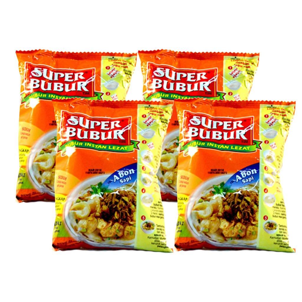 

4Pcs Superbubur Single Abon Sapi 49G