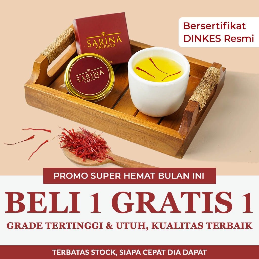 

PROMO! Saffron Super Negin BELI 1 GRATIS 1 (Finest Quality A++ ) 100% Original Iran