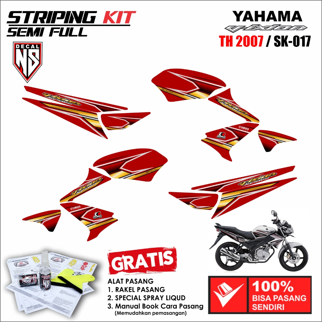 Striping Vixion Old Stiker Vixion Old 2007 Grafis Minimalis