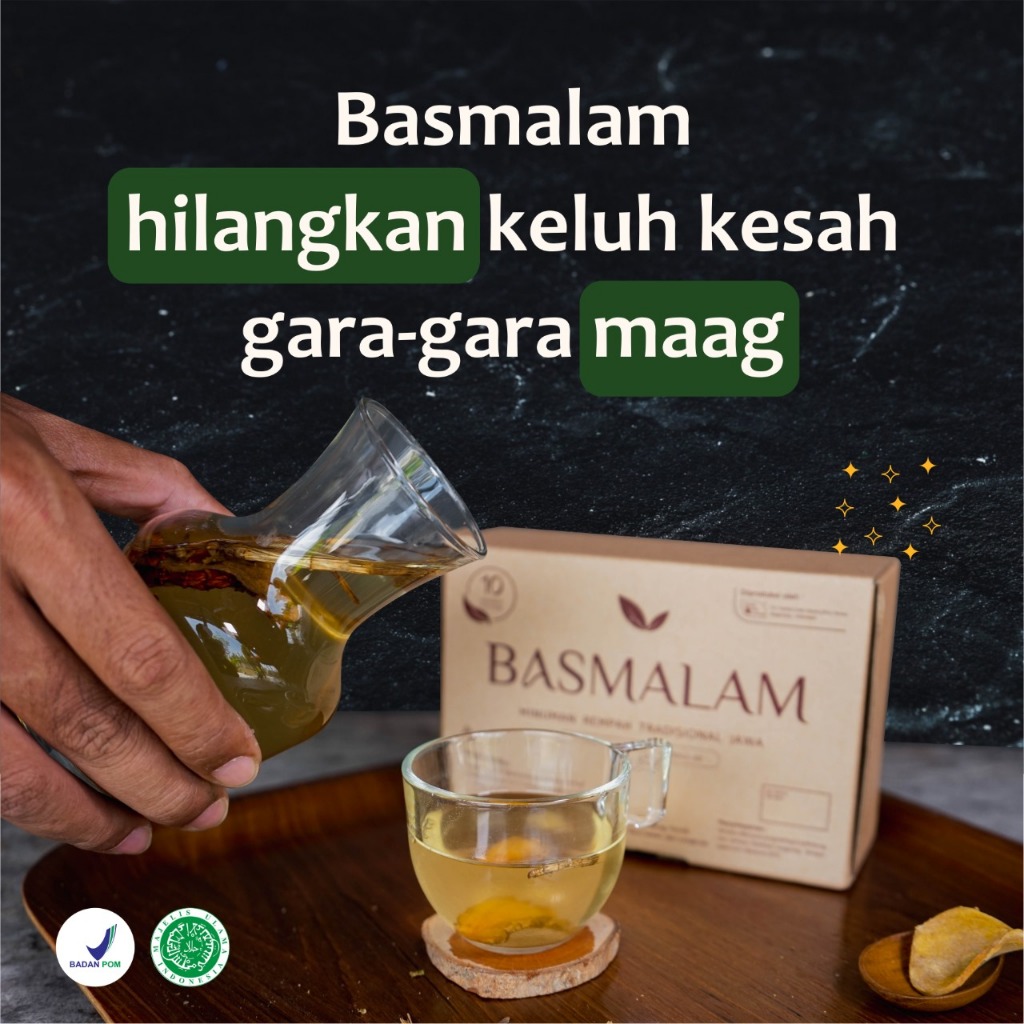 

2 BOX BASMALAM Minuman Rempah Obat Maag Gerd Asam Lambung Sakit Perut Temulawak Kunyit Lengkuas Asli Original Herbal Bpom Ampuh