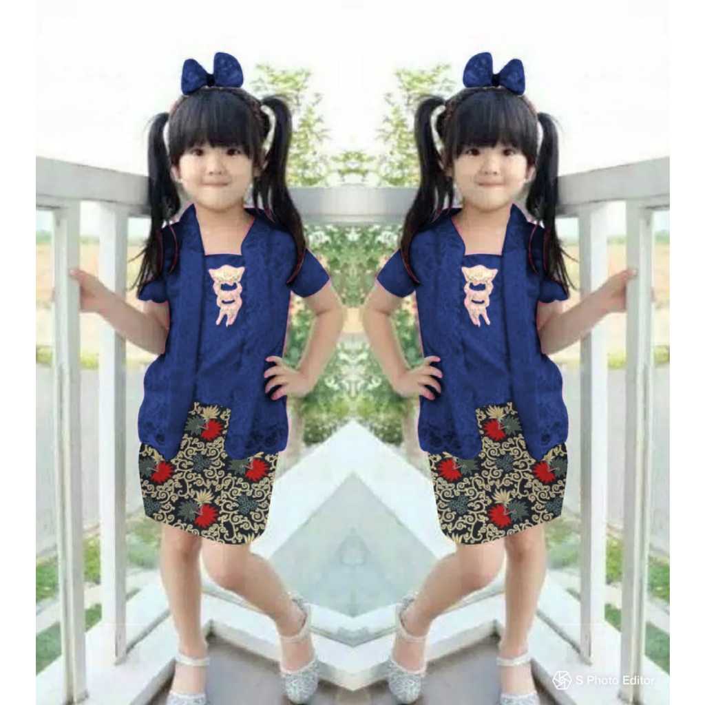 Baju Kebaya Bayi dan Anak Rok Span Pendek Seragam Kostum Kartini Pawai Karnaval Wisuda Sekolah TK SD