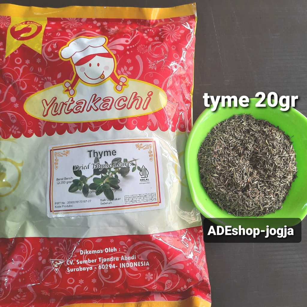 

yutakachi dried daun tyme flake 20 gr kering flakes bumbu eropa