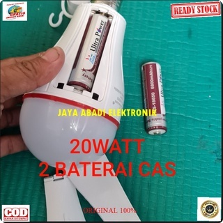 G547 ORIGINAL 20 WATT 2 BATERAI 18650 TAHAN 5 JAM LAMPU EMERGENSI EMERGENCI EMERGENCY LED PUTIH DARU