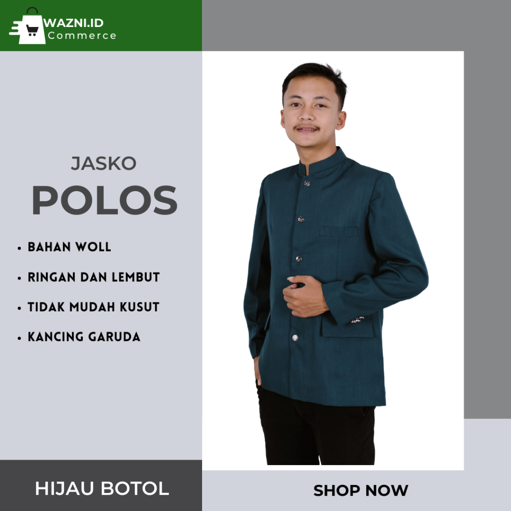 JASKO POLOS PREMIUM MURAH WARNA HIJAU BOTOL