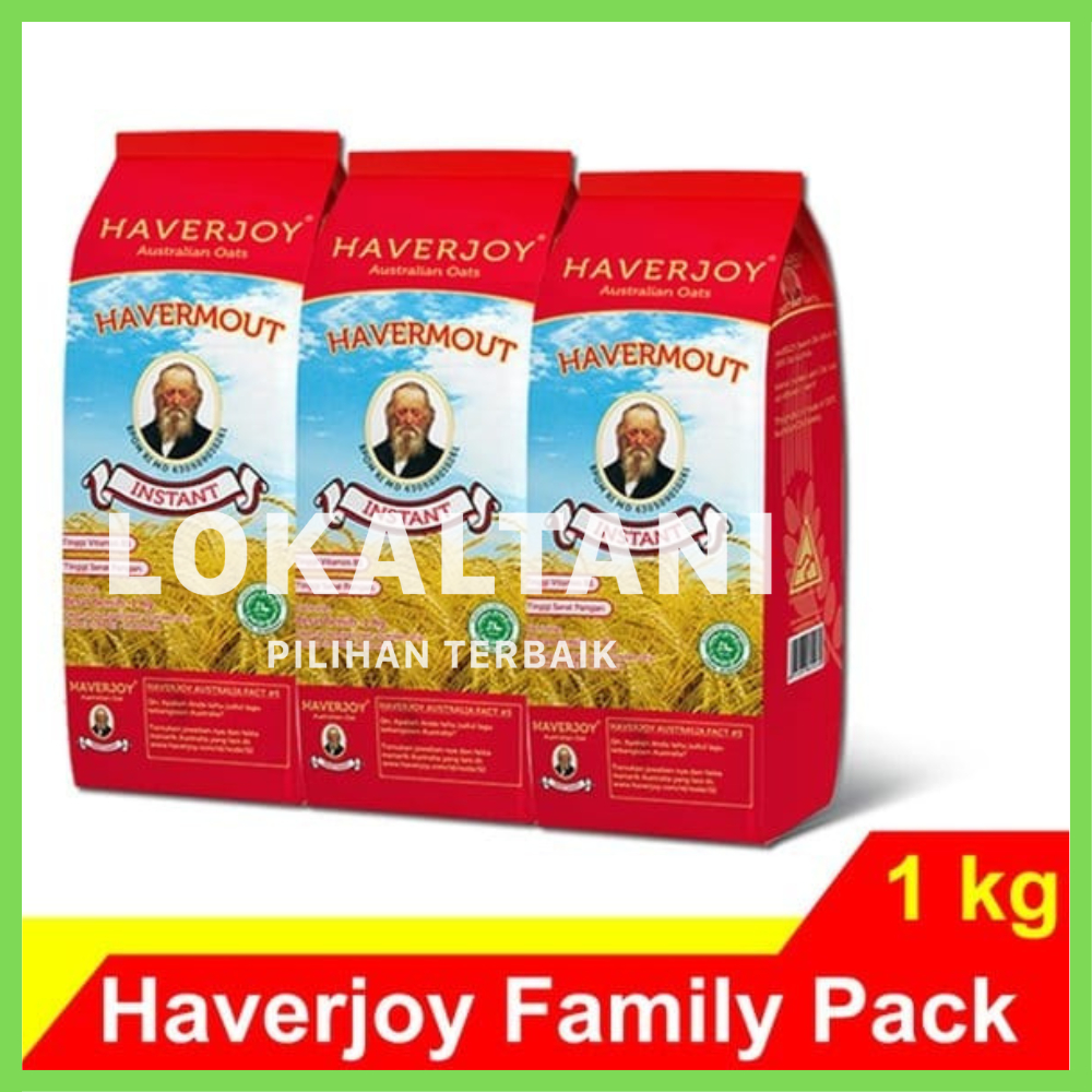 

Haverjoy Merah Instant Sarapan Oatmeal Australian 1 KG