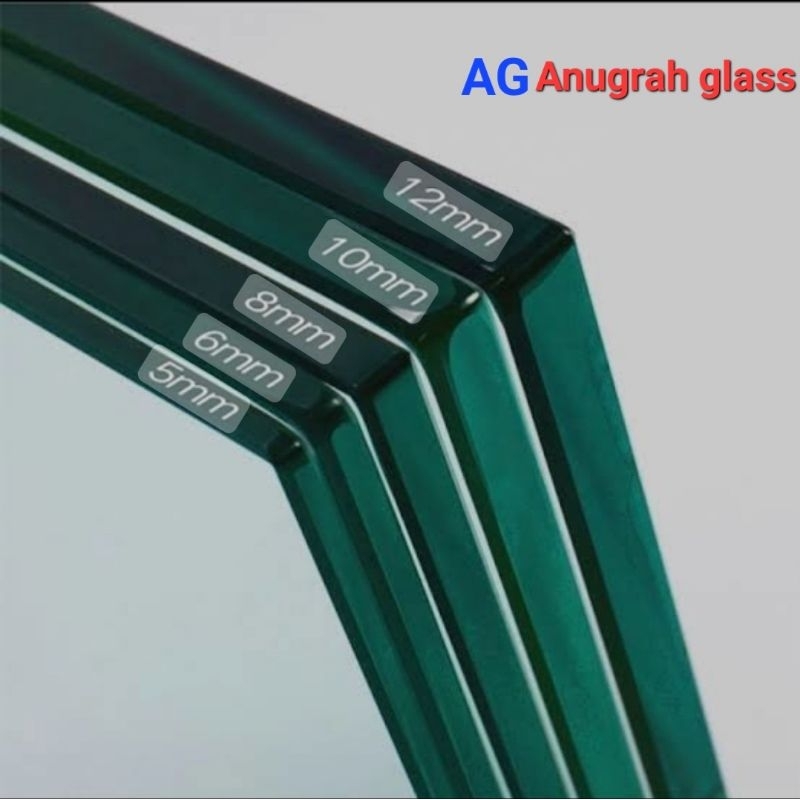 KACA BENING POLOS CLEAR 12MM ASAHI RP. 60/CM² BISA TEMPERED