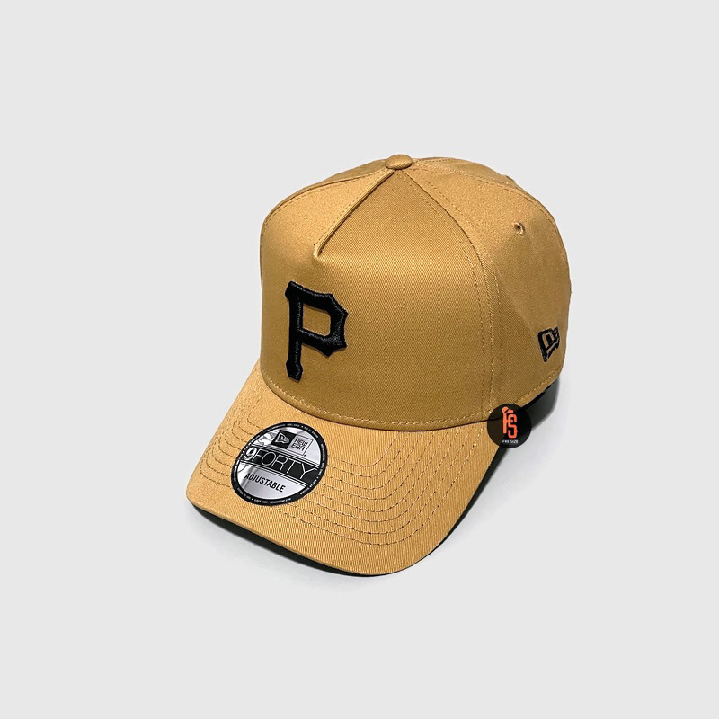 TOPI NEW ERA ORIGINAL A FRAME COTTON PITTSBURGH PIRATES WHEAT BLACK