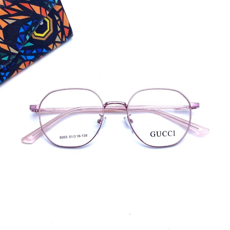 Kacamata Wanita Model Segi Enam Ringan Antiradiasi Photocromic