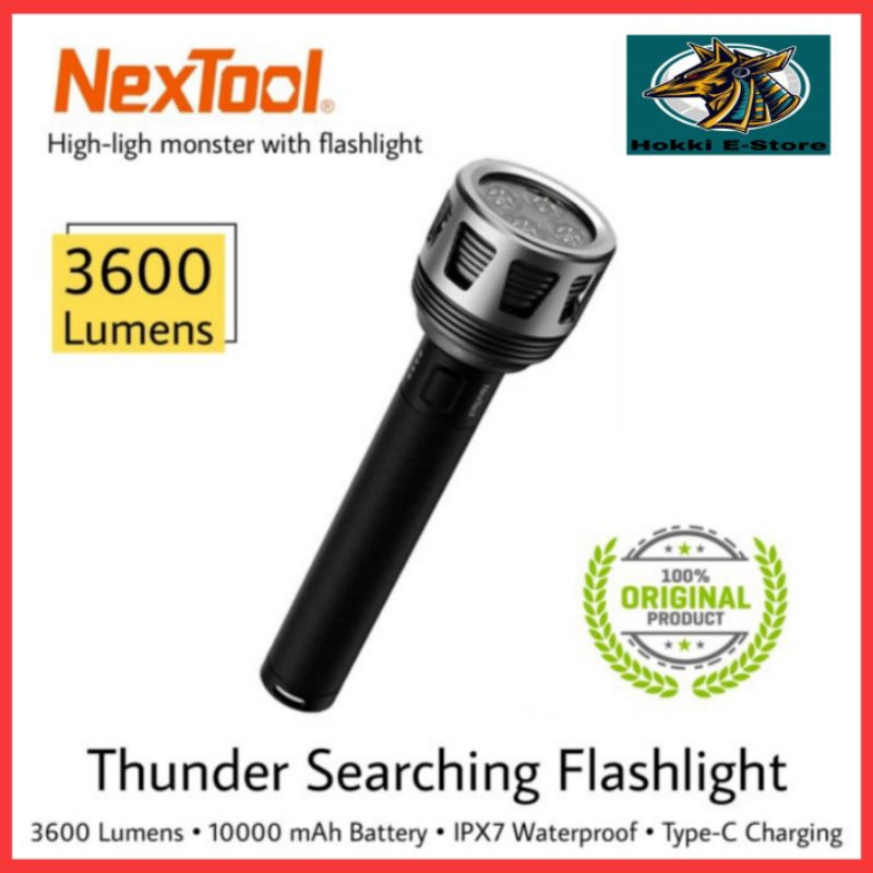 Nextool Thunder Searching Flashlight - Senter 3600 Lumens